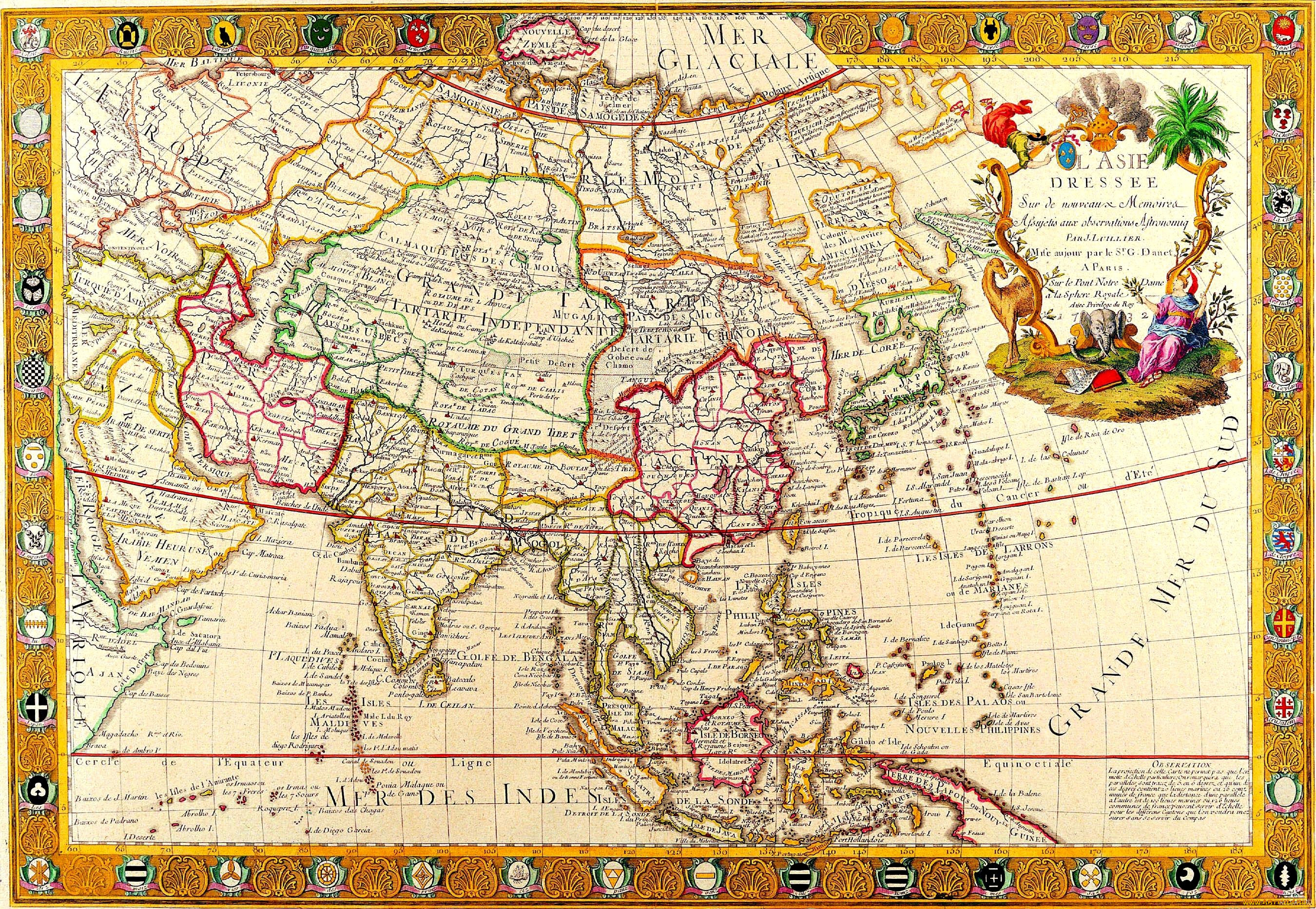 Древняя карта Евразии